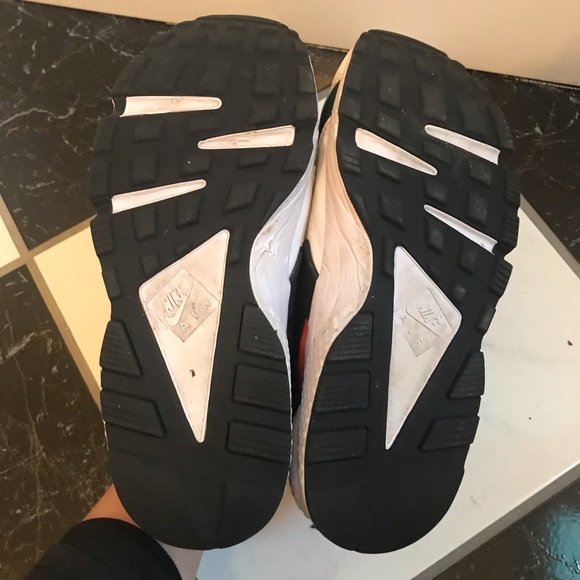 Nike air huarache orange green gently worn sneaker Men’s 8.5 Hipster Normcore - Picture 5 of 8